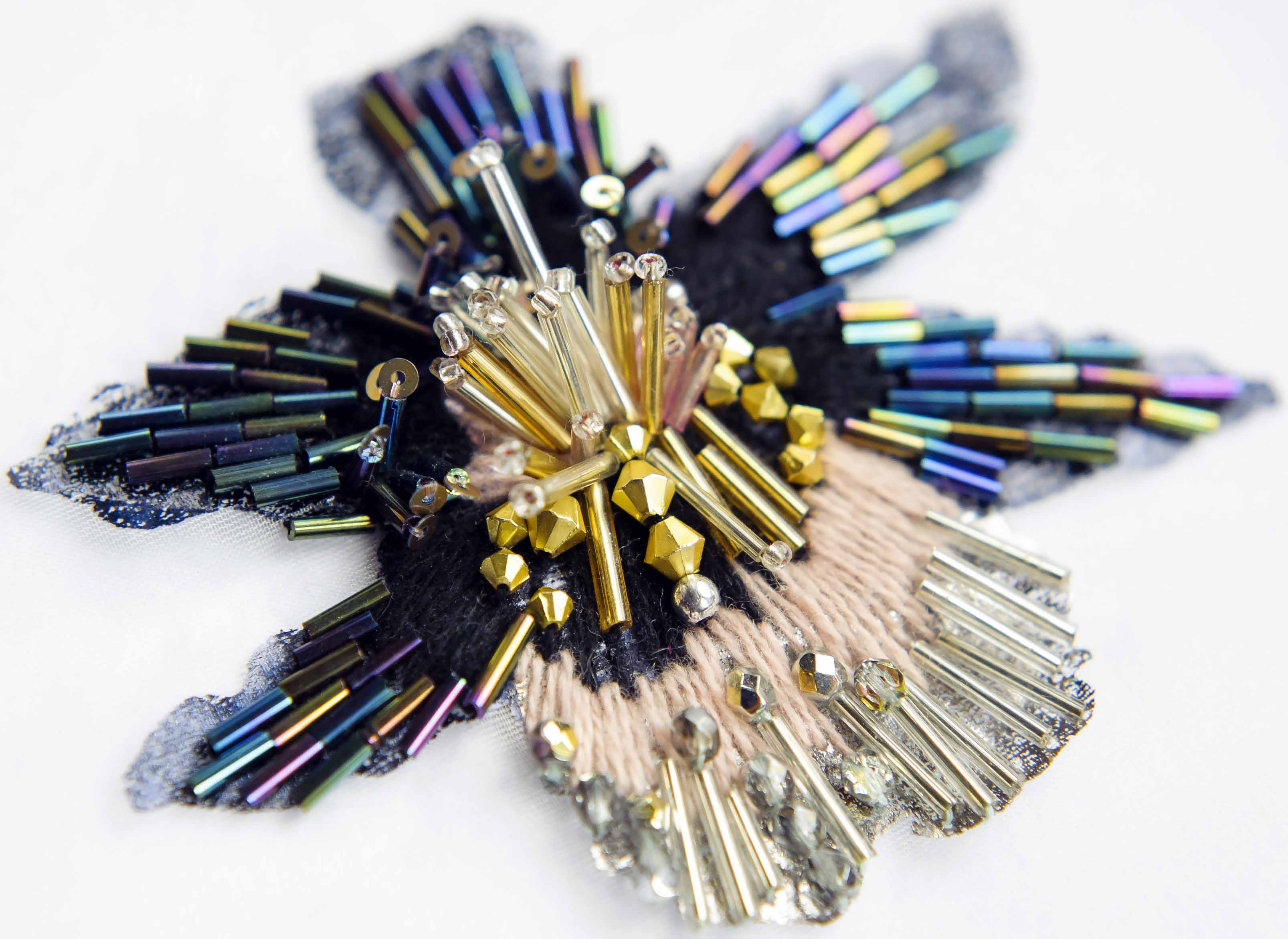 to Fife Hand Embroidery Floral Embellished Motif