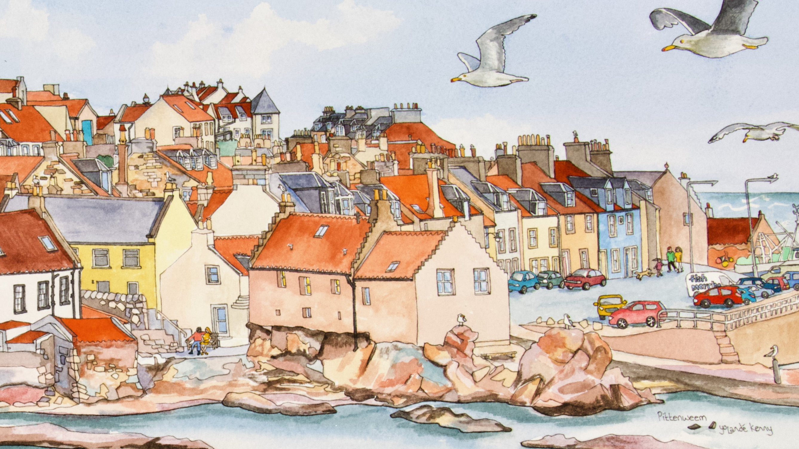 Yolande Kenny Art Exhibition - Watercolours of Our Beautiful Fife Coast