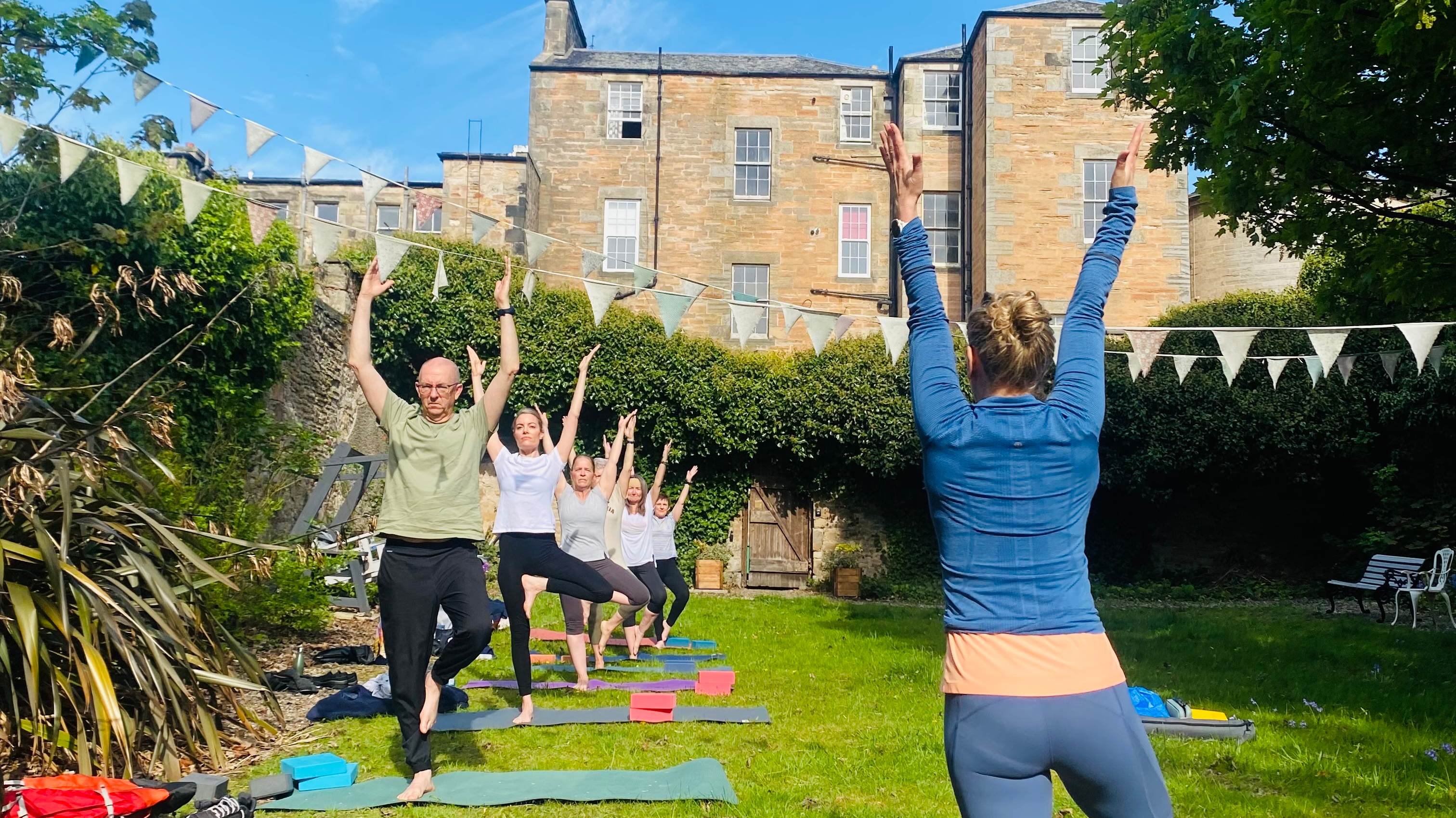 Outdoor Iyengar Yoga in Historic Walled Garden