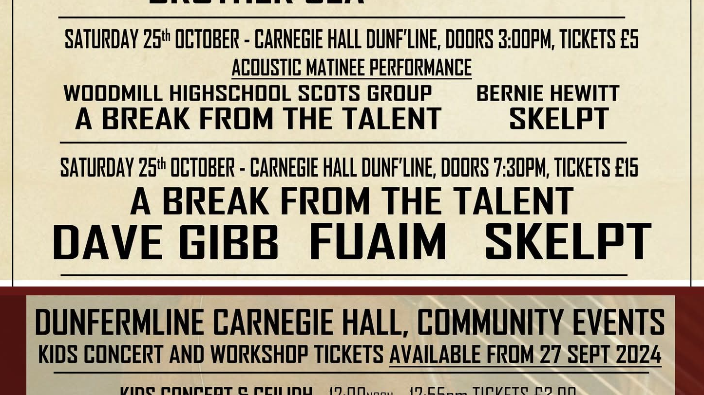 The Wee Fife Folk Festival - Matinee Concert Dunfermline