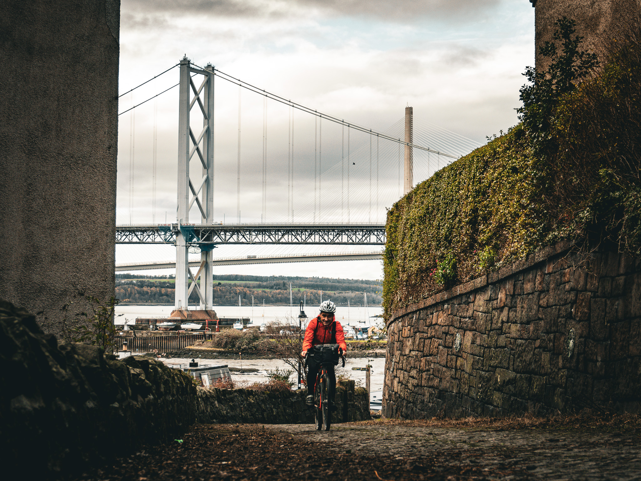 Roughstuffing in fife bikepacking route at North Queensferry
