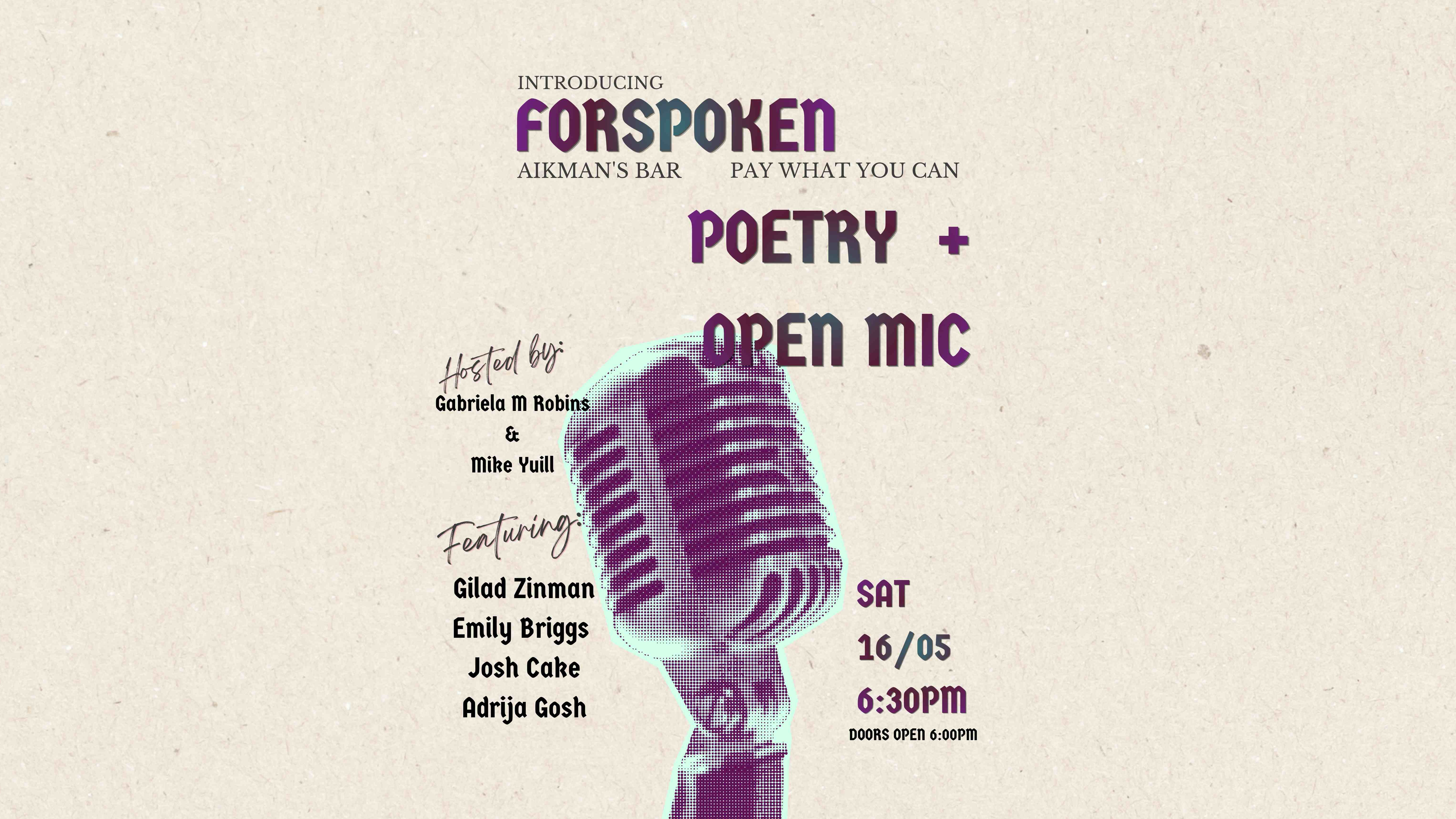Forspoken: Poetry & Open Mic Night