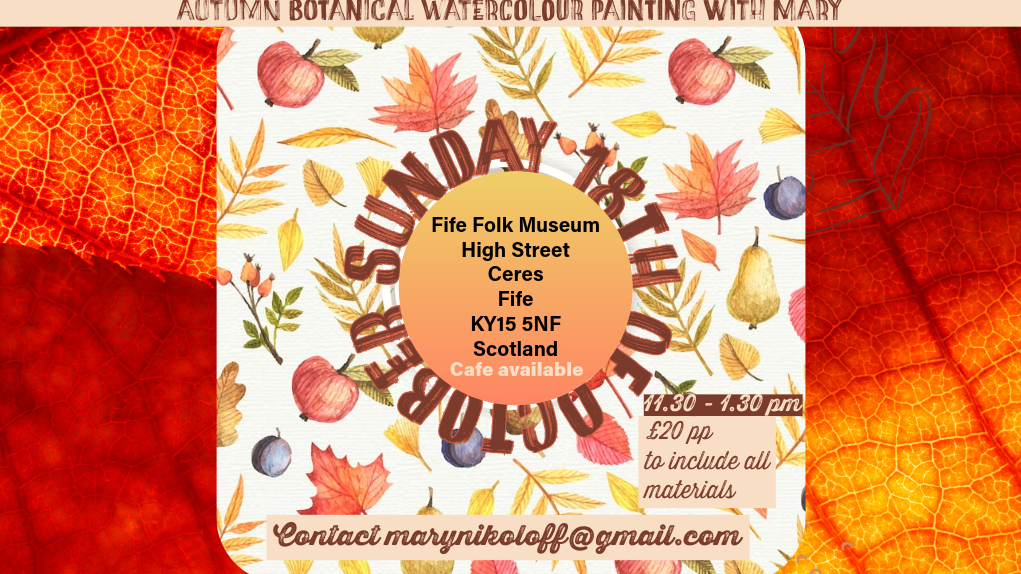 Autumn Botanical Watercolour Painting with Mary