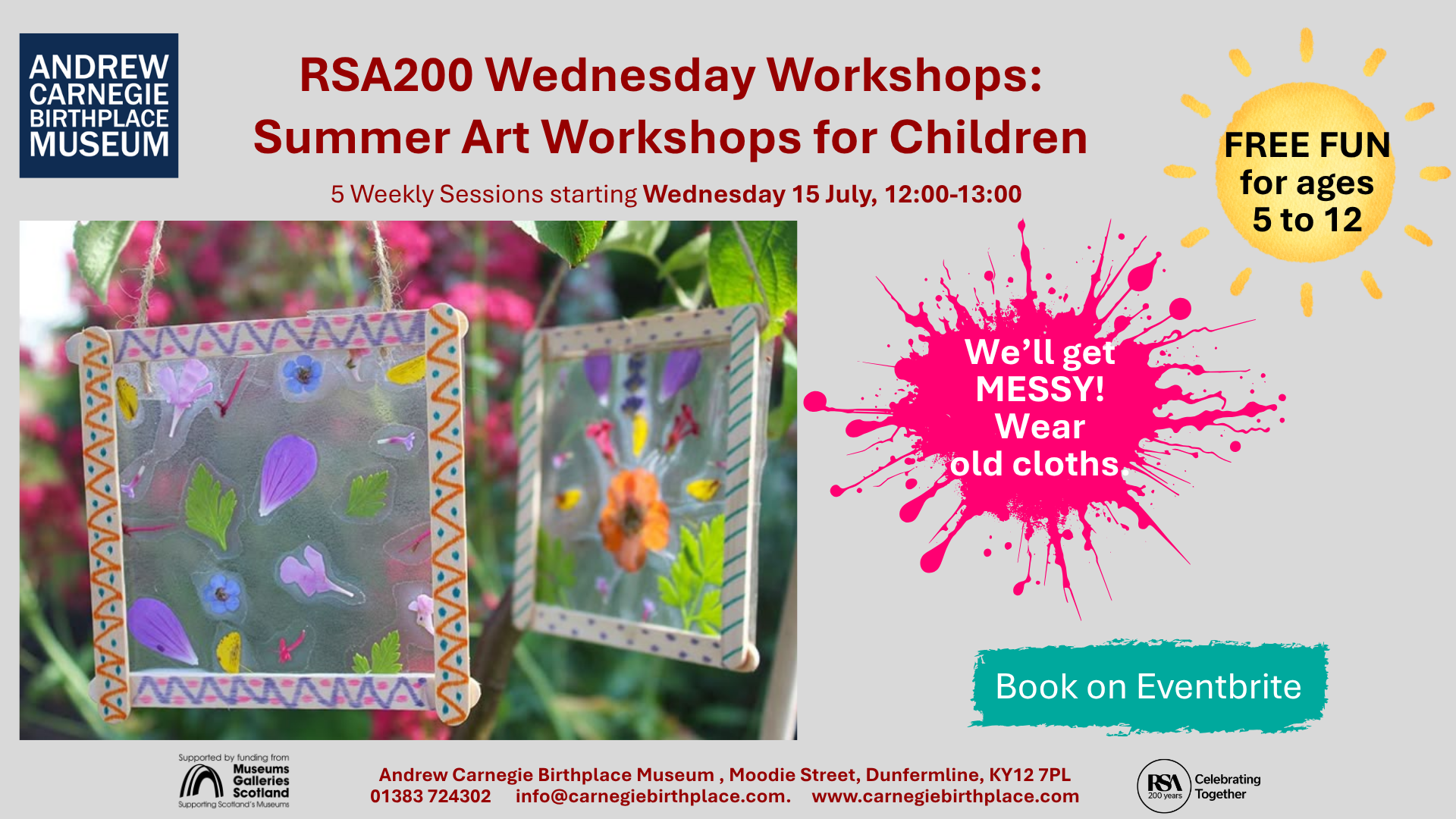 RSA200 Wednesday Workshops: Summer Art Workshops for Children