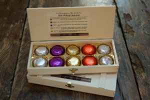 Sample handmade chocolates at The Cocoa Tree